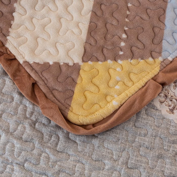 91家纺网 家纺一手货源 找家纺 梦莱家纺 2025新款牛奶绒花边单床盖三件套 优雅蝴蝶结