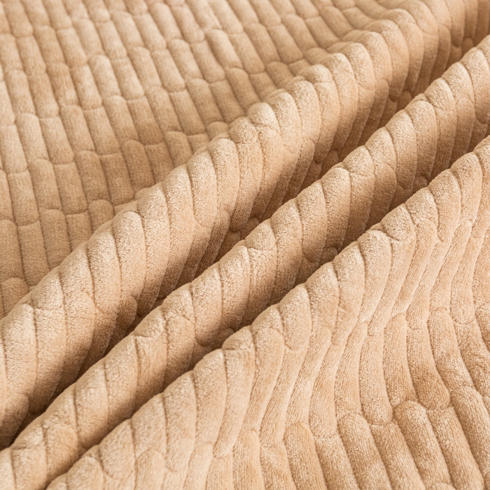 91家纺网 家纺一手货源 找家纺 梦莱家纺 2025新款牛奶绒花边单床盖三件套 奶茶色