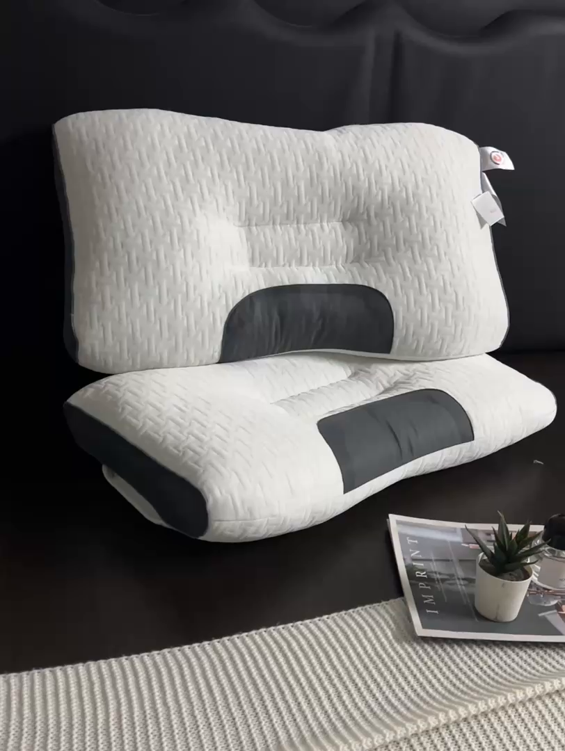 91家纺网 家纺一手货源 找家纺 （总）煌朝家纺  2025新款spa针织棉3D按摩枕助睡眠枕头枕芯
