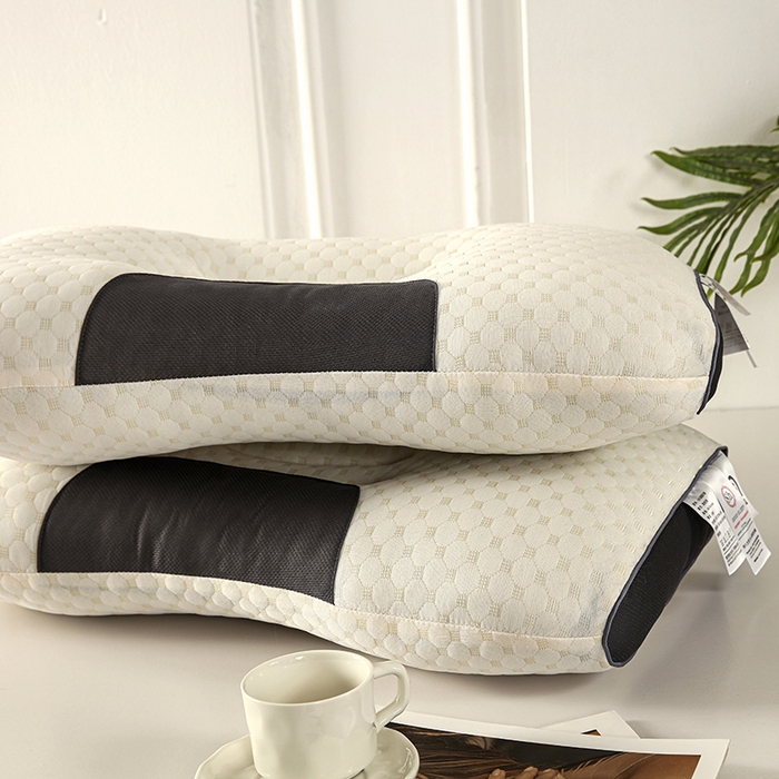 91家纺网 家纺一手货源 找家纺 （总）煌朝家纺 2025新款3D睡感针织棉水立方磁石按摩枕头枕芯