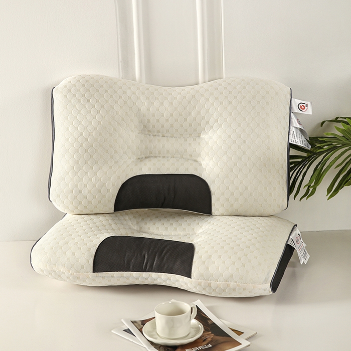 91家纺网 家纺一手货源 找家纺 （总）煌朝家纺 2025新款3D睡感针织棉水立方磁石按摩枕头枕芯