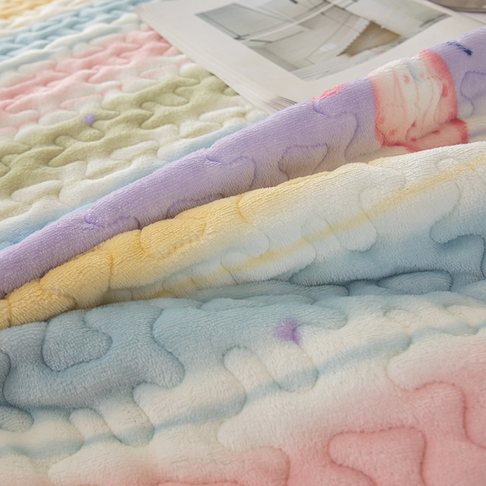 91家纺网 家纺一手货源 找家纺 梦莱家纺 2025新款牛奶绒花边单床盖三件套 蝶舞