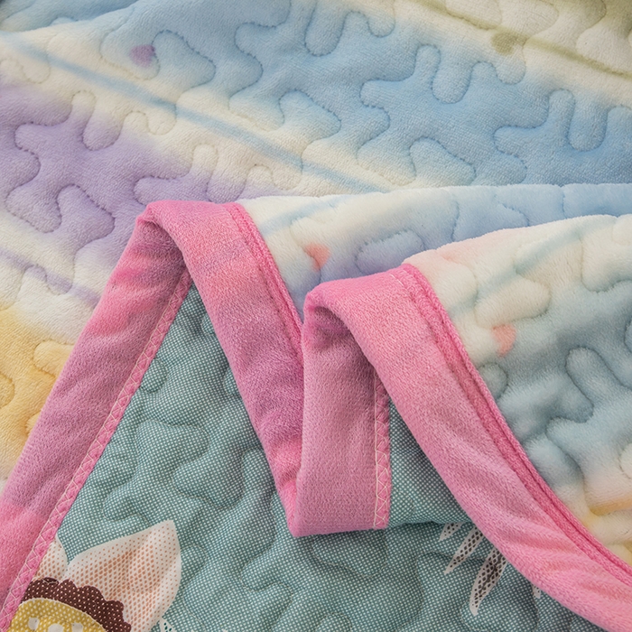 91家纺网 家纺一手货源 找家纺 梦莱家纺 2025新款牛奶绒花边单床盖三件套 蝶舞