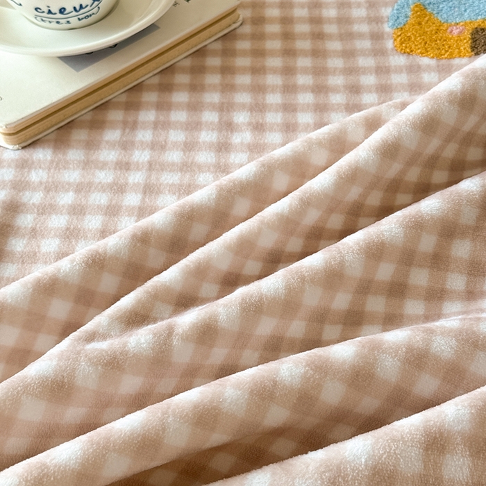 91家纺网 家纺一手货源 找家纺 卡罗兰 2025新款毛巾绣牛奶绒床笠 床笠款-熊宝宝