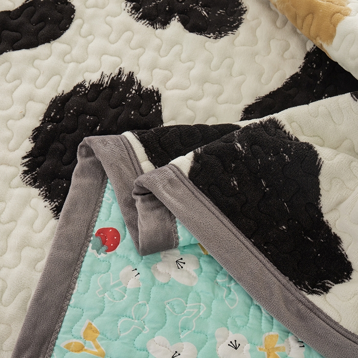 91家纺网 家纺一手货源 找家纺 梦莱家纺 2025新款牛奶绒花边单床盖三件套 心意