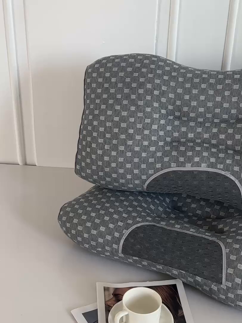 91家纺网 家纺一手货源 找家纺 （总）煌朝家纺 2025新款针织水立方舒适SPA枕枕头枕芯