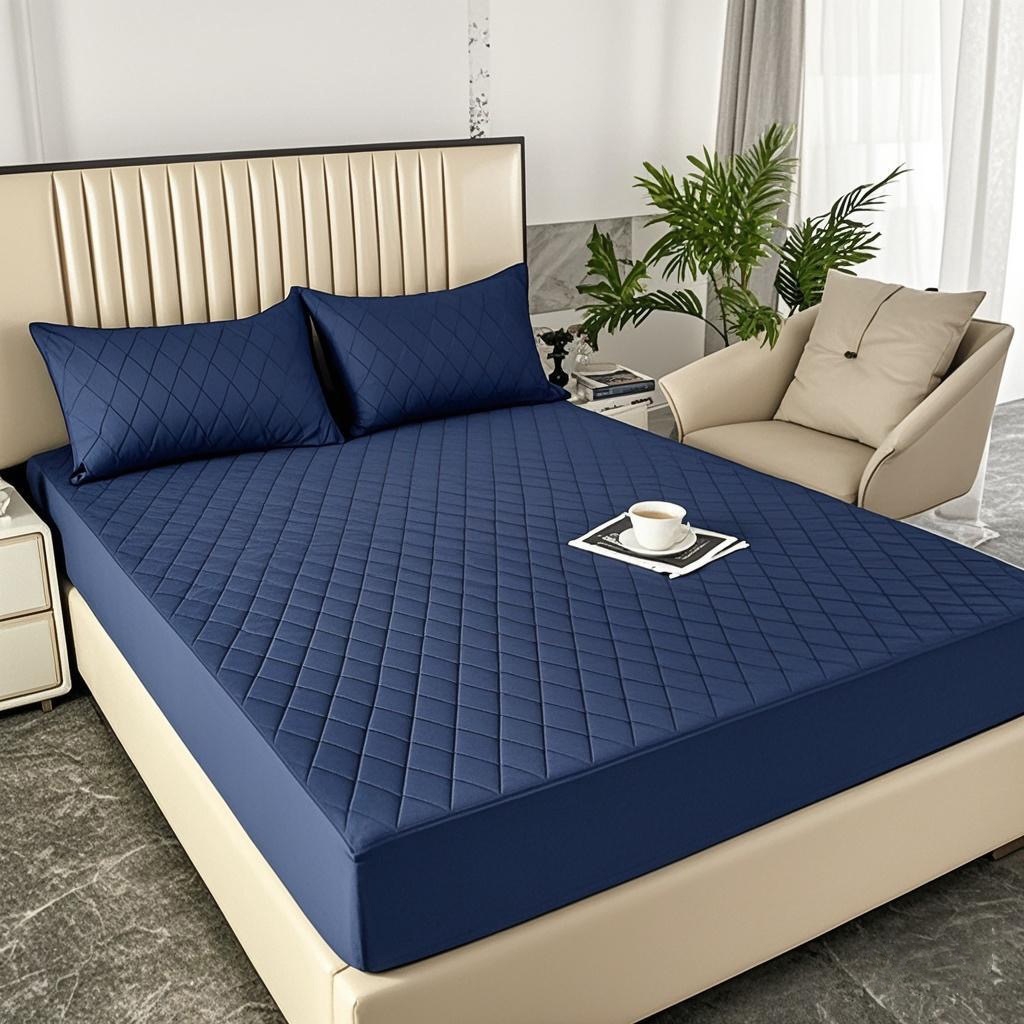 91家纺网 家纺一手货源 找家纺 （总）煌朝家纺 2025新款全棉抗菌夹棉床笠单品床笠床笠单件