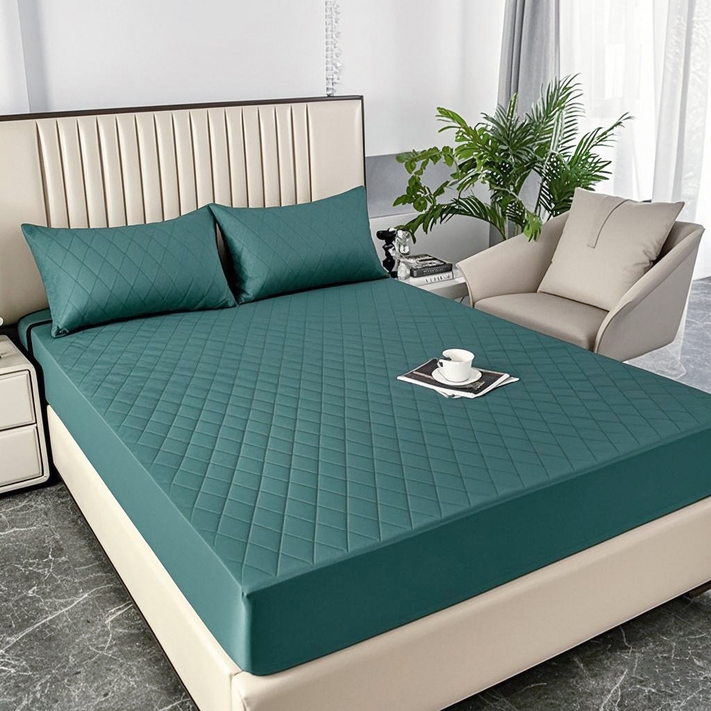 91家纺网 家纺一手货源 找家纺 （总）煌朝家纺 2025新款全棉抗菌夹棉床笠单品床笠床笠单件