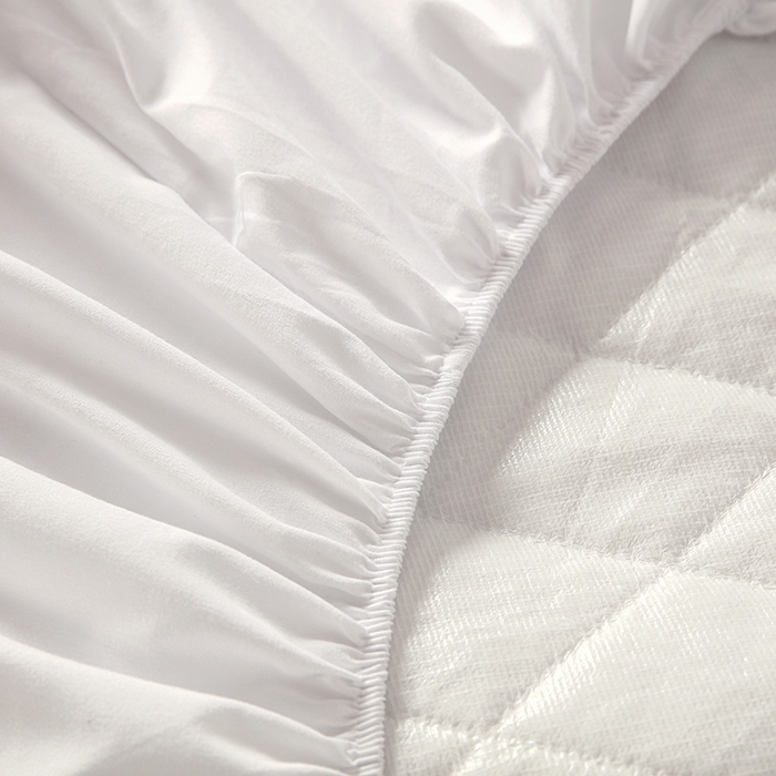 91家纺网 家纺一手货源 找家纺 煌朝家纺 2025新款全棉抗菌夹棉床笠单品床笠床笠单件 白色