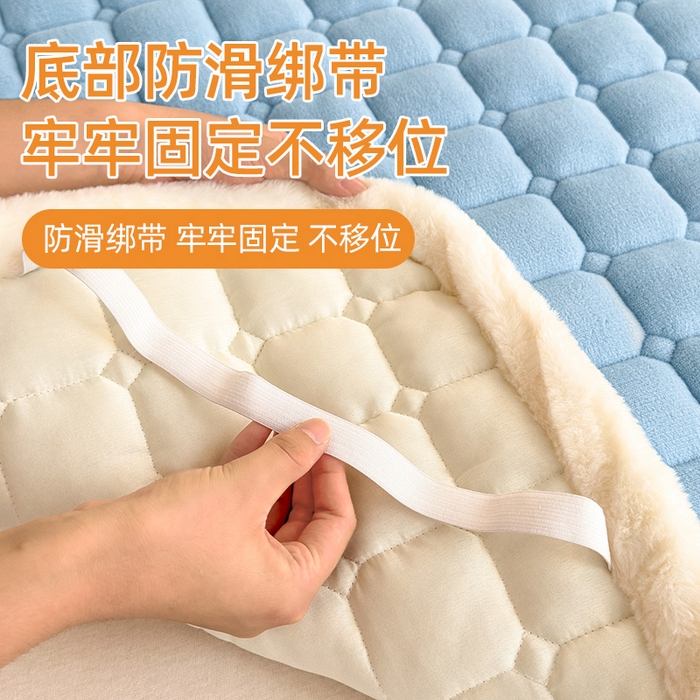 91家纺网 家纺一手货源 找家纺 （总）爱屋及屋 2025新款牛奶绒床垫软垫加绒加厚床褥垫冬季宿舍单人铺地床褥子【填充200g】