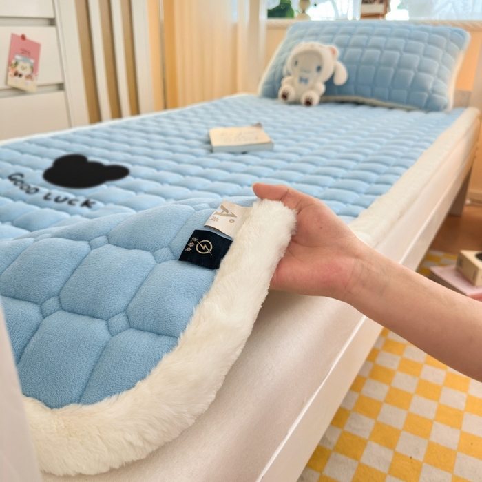 91家纺网 家纺一手货源 找家纺 （总）爱屋及屋 2025新款牛奶绒床垫软垫加绒加厚床褥垫冬季宿舍单人铺地床褥子【填充200g】