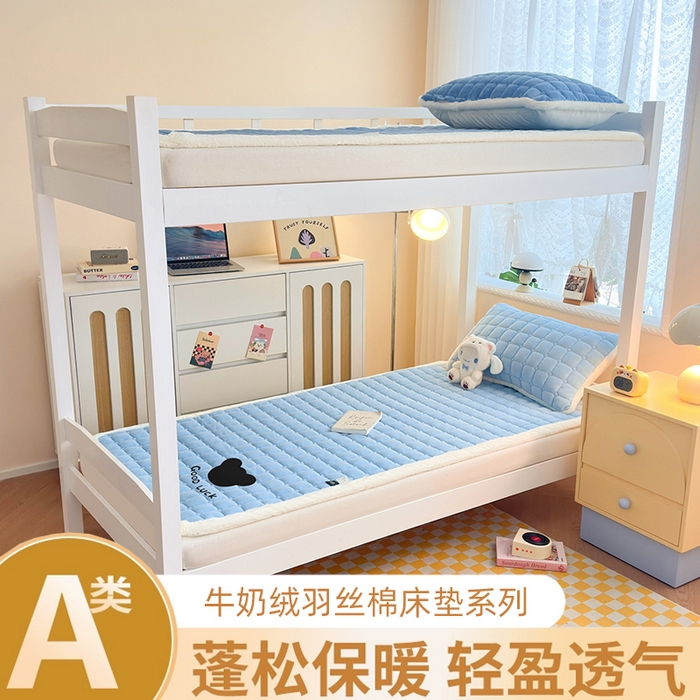 91家纺网 家纺一手货源 找家纺 （总）爱屋及屋 2025新款牛奶绒床垫软垫加绒加厚床褥垫冬季宿舍单人铺地床褥子【填充200g】