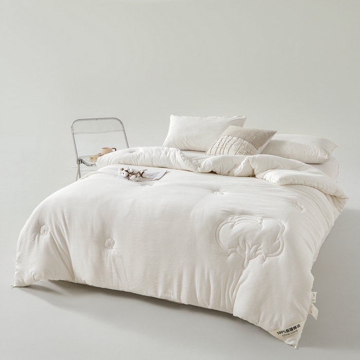 91家纺网 家纺一手货源 找家纺 【此款拿货去-森璐家纺】水洗棉针织棉皱皱纱新疆棉花被子被芯【有买家秀】