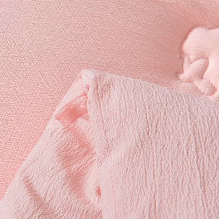 91家纺网 家纺一手货源 找家纺 艾特你 2025新款水洗棉皱皱纱新疆棉花被子被芯 新疆棉-粉色