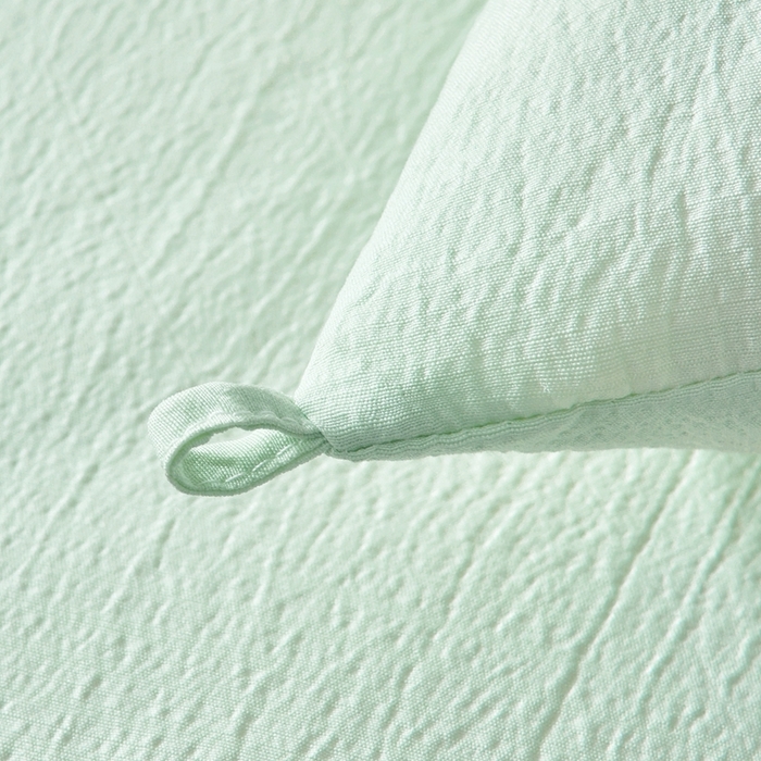 91家纺网 家纺一手货源 找家纺 艾特你 2025新款水洗棉皱皱纱新疆棉花被子被芯 新疆棉-艾绿