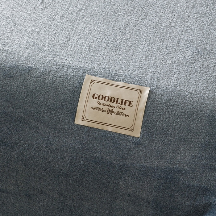 91家纺网 家纺一手货源 找家纺 悦然毛巾被 2025新款300克印花牛奶绒盖毯休闲毯素色毛毯毯子 雾蓝