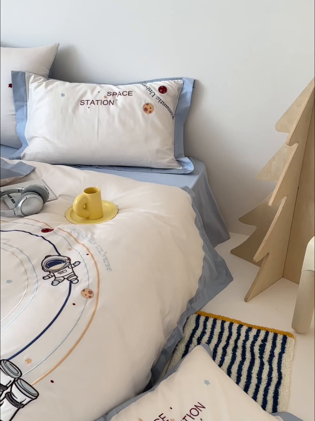 91家纺网 家纺一手货源 找家纺 （总）西西家居 2025新款100s长绒棉纯棉四件套-星河灿烂