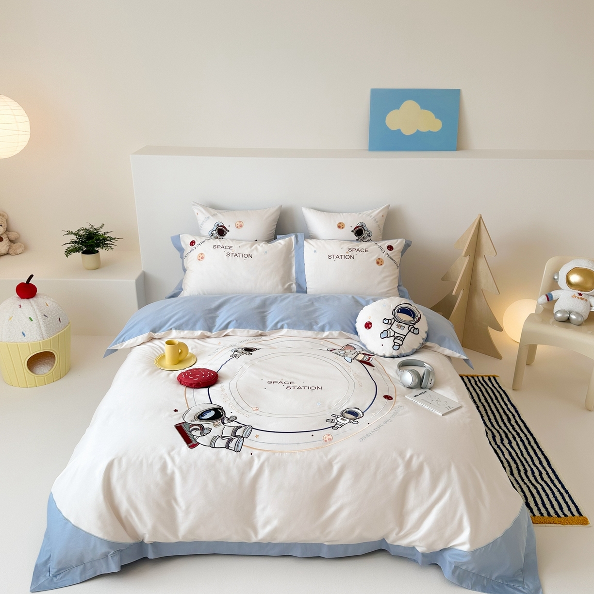 91家纺网 家纺一手货源 找家纺 （总）西西家居 2025新款100s长绒棉纯棉四件套-星河灿烂