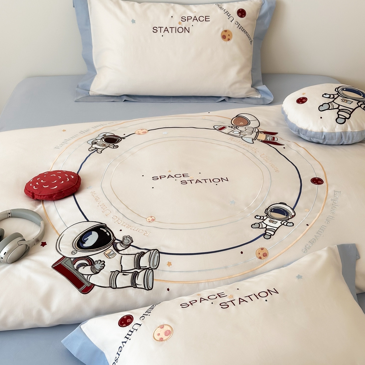 91家纺网 家纺一手货源 找家纺 （总）西西家居 2025新款100s长绒棉纯棉四件套-星河灿烂