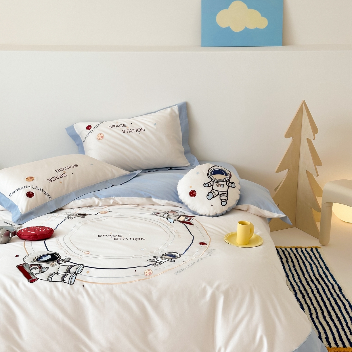 91家纺网 家纺一手货源 找家纺 （总）西西家居 2025新款100s长绒棉纯棉四件套-星河灿烂