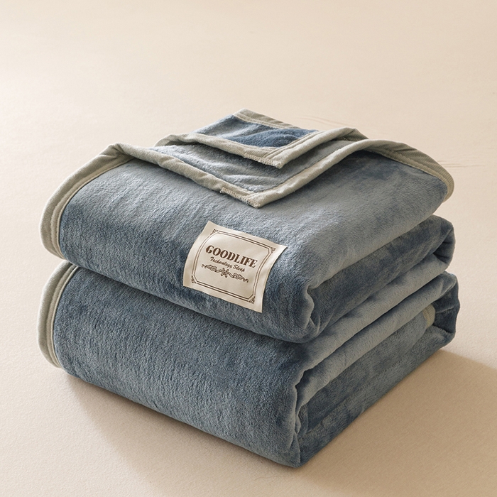 91家纺网 家纺一手货源 找家纺 （总）悦然毛巾被 2025新款300克印花牛奶绒盖毯休闲毯素色毛毯毯子