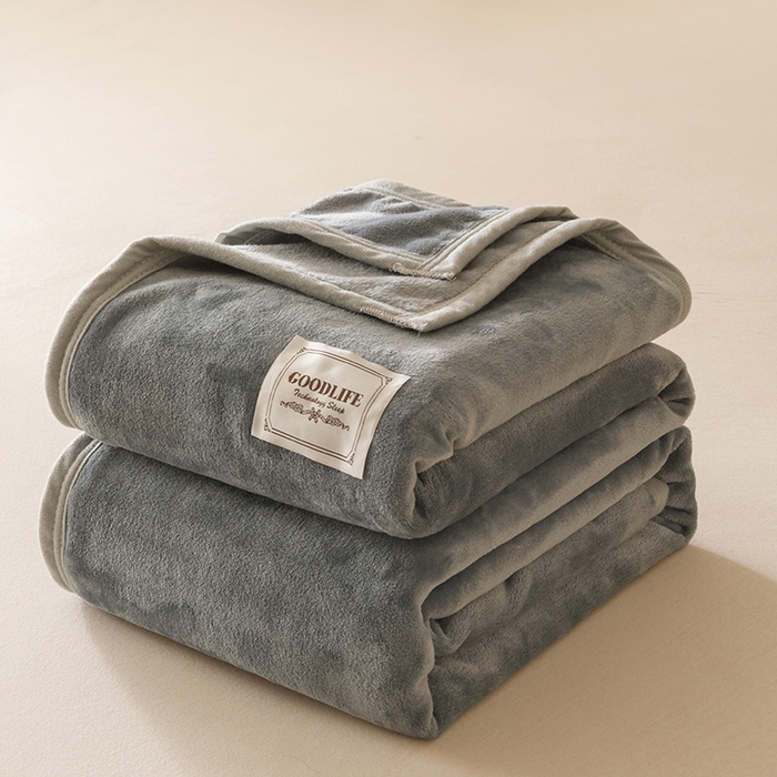 91家纺网 家纺一手货源 找家纺 （总）悦然毛巾被 2025新款300克印花牛奶绒盖毯休闲毯素色毛毯毯子