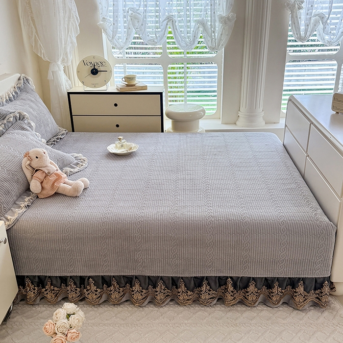 91家纺网 家纺一手货源 找家纺 （总）美达家纺 2025新款牛奶绒纯色夹棉榻榻米（可定制）