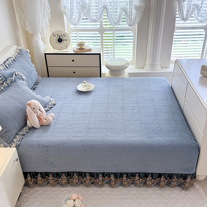 91家纺网 家纺一手货源 找家纺 （总）美达家纺 2025新款牛奶绒纯色夹棉榻榻米（可定制）