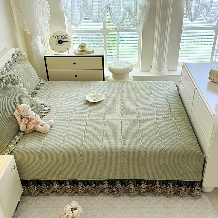 91家纺网 家纺一手货源 找家纺 （总）美达家纺 2025新款牛奶绒纯色夹棉榻榻米（可定制）