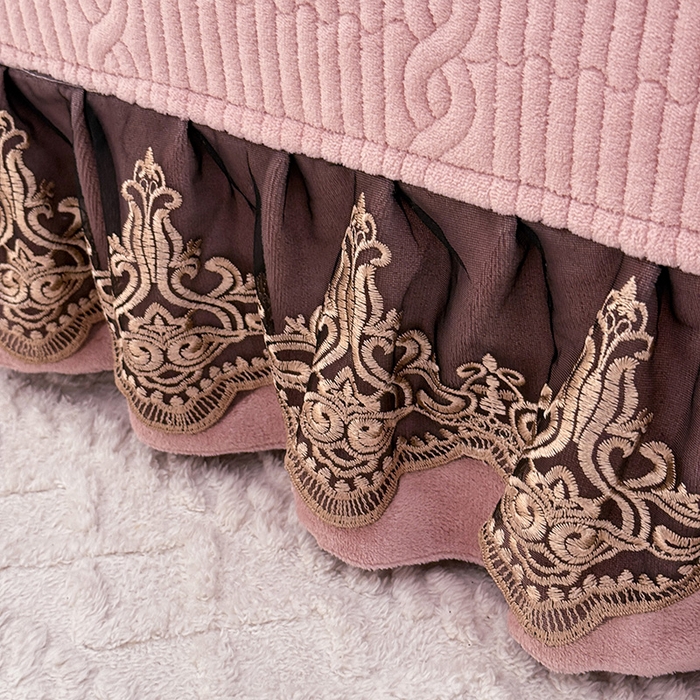 91家纺网 家纺一手货源 找家纺 美达家纺 2025新款牛奶绒纯色夹棉榻榻米 牛奶绒榻榻米-皮粉