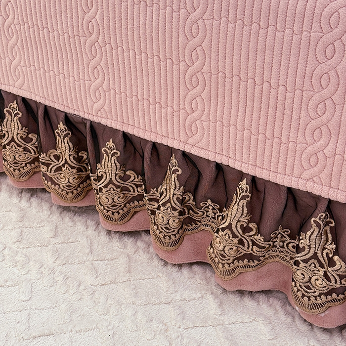 91家纺网 家纺一手货源 找家纺 美达家纺 2025新款牛奶绒纯色夹棉榻榻米 牛奶绒榻榻米-皮粉