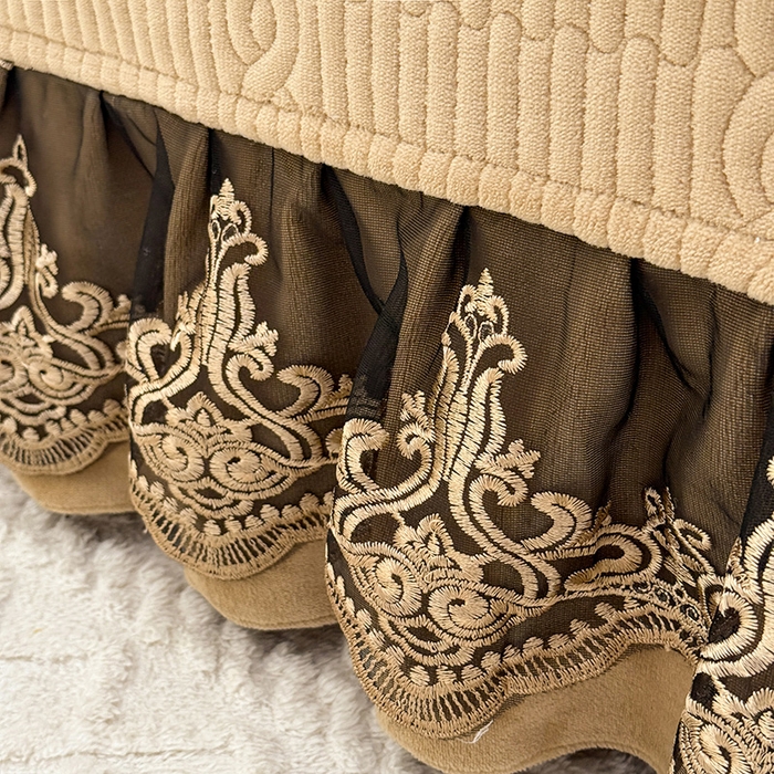 91家纺网 家纺一手货源 找家纺 美达家纺 2025新款牛奶绒纯色夹棉榻榻米 牛奶绒榻榻米-咖