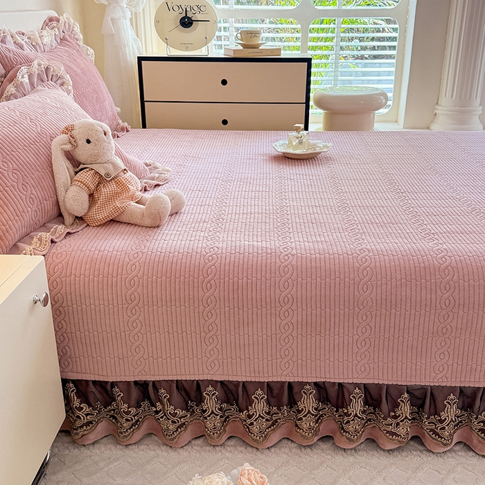 91家纺网 家纺一手货源 找家纺 美达家纺 2025新款牛奶绒纯色夹棉榻榻米 牛奶绒榻榻米-皮粉