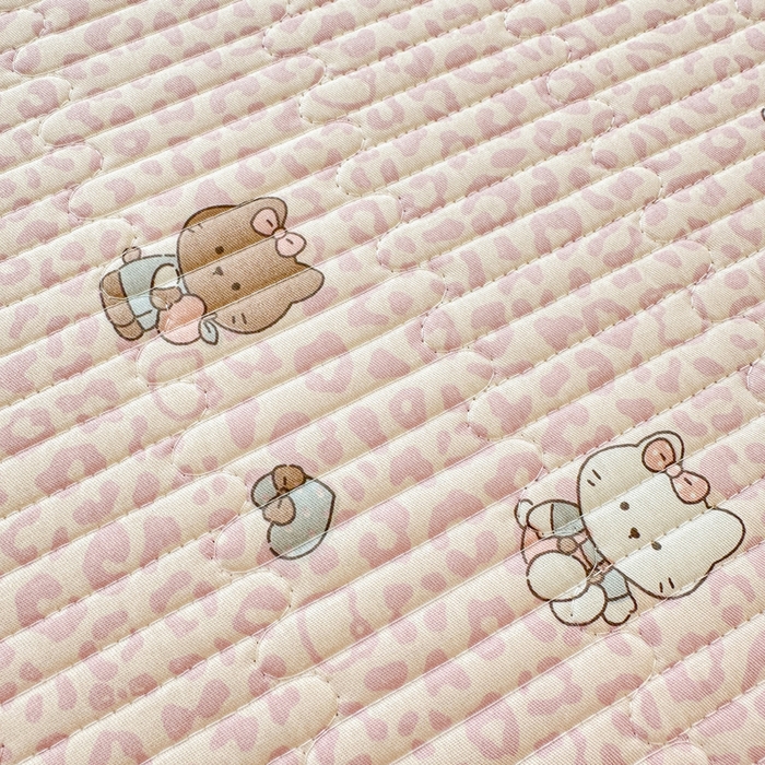 91家纺网 家纺一手货源 找家纺 岚吉家纺 2025新款全棉133*72宝宝绒棉加绒一面纯棉一面牛奶绒双面可用单床盖学生床床垫 床盖单件 豹纹猫咪