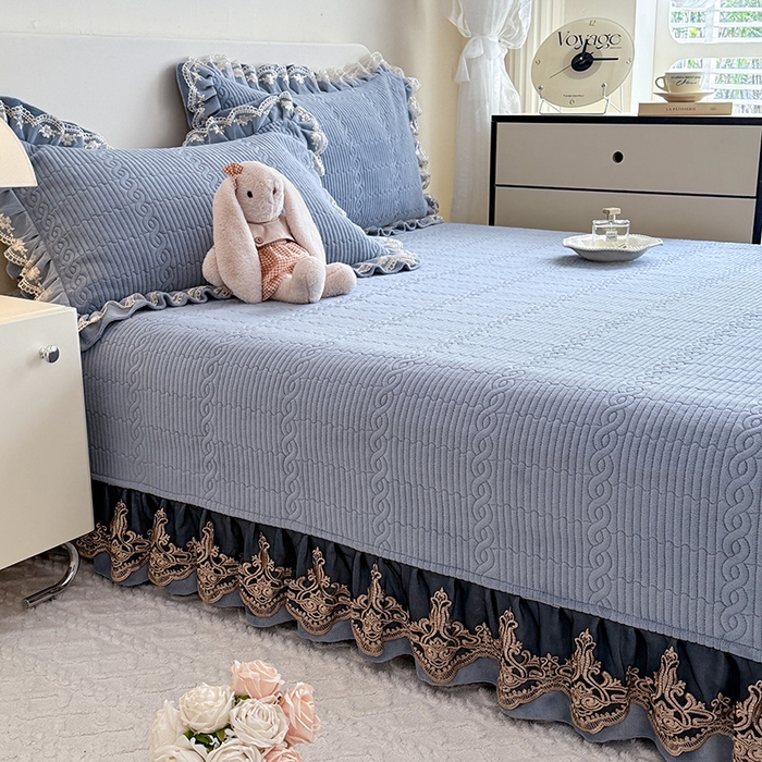 91家纺网 家纺一手货源 找家纺 美达家纺 2025新款牛奶绒纯色夹棉榻榻米 牛奶绒榻榻米-雾蓝