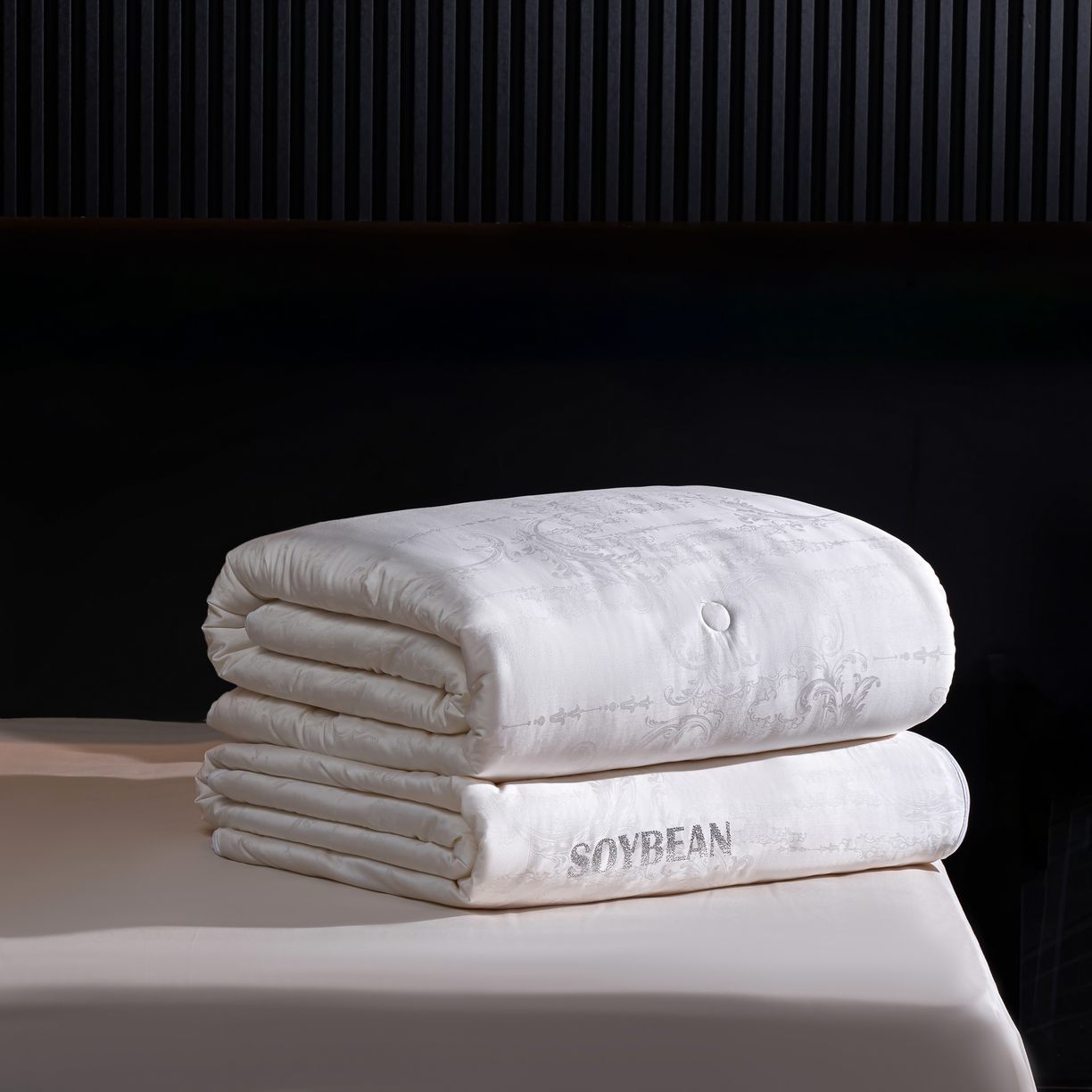 91家纺网 家纺一手货源 找家纺 朴罗 （ 原岚图） 2025新款生物基黄金大豆被二合一子母被立体加厚被芯多功能四季被 珠玉满堂 月光白