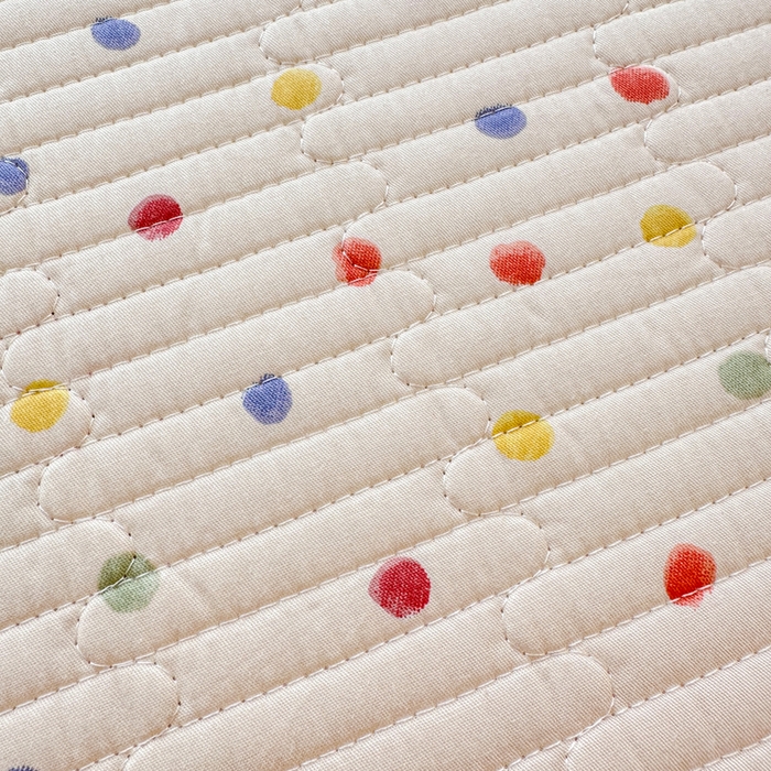 91家纺网 家纺一手货源 找家纺 岚吉家纺 2025新款全棉133*72宝宝绒棉加绒一面纯棉一面牛奶绒双面可用单床盖学生床床垫 床盖单件 奶油波点