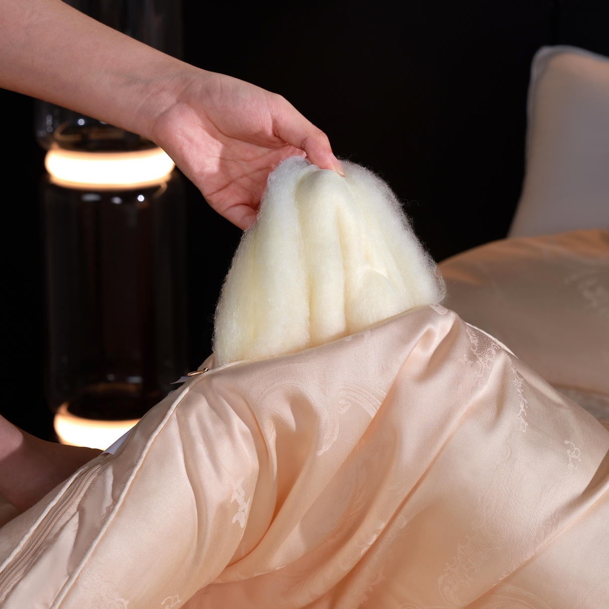 91家纺网 家纺一手货源 找家纺 朴罗 （ 原岚图） 2025新款生物基黄金大豆被二合一子母被立体加厚被芯多功能四季被珠玉满堂 香槟金