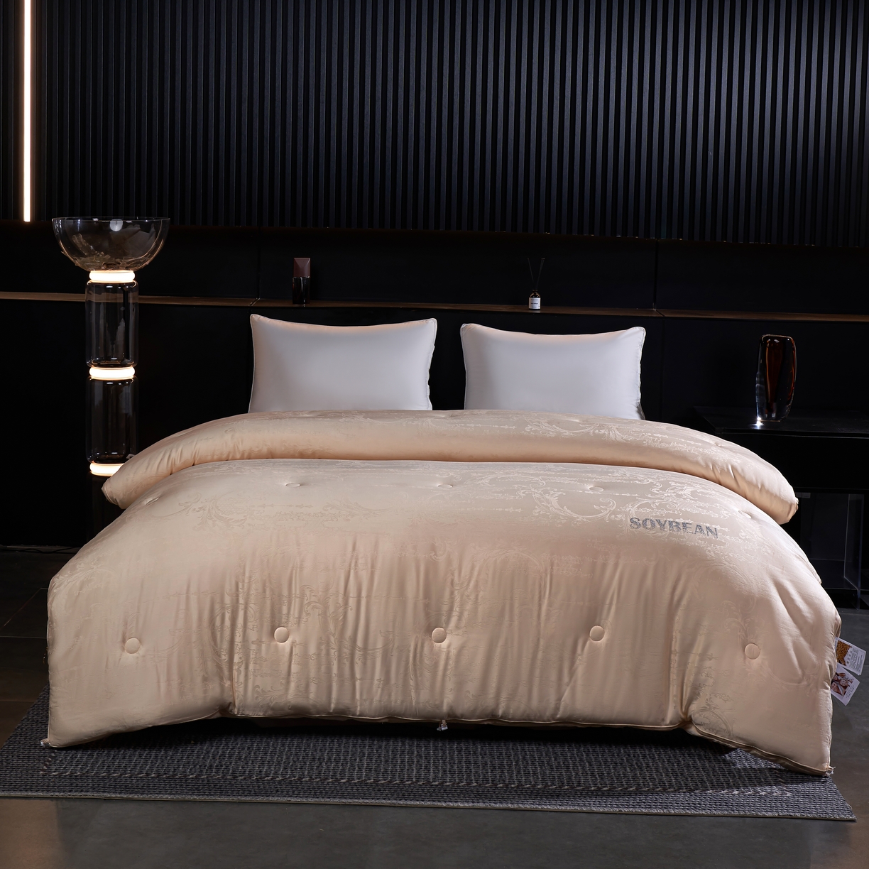 91家纺网 家纺一手货源 找家纺 朴罗 （ 原岚图） 2025新款生物基黄金大豆被二合一子母被立体加厚被芯多功能四季被珠玉满堂 香槟金