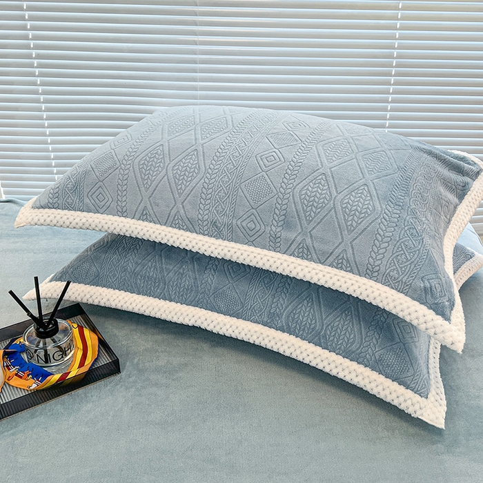 91家纺网 家纺一手货源 找家纺 （总）倾慕  2026新款3D立体雕花牛奶绒单枕套