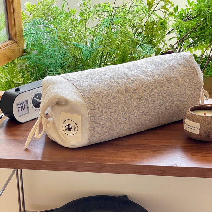 亦帆枕芯 2025新款全棉纯棉棉麻提花枕头枕芯高低两用调节可拆洗荞麦枕芯加枕套 柳叶卡其-棉麻提花高低两用枕