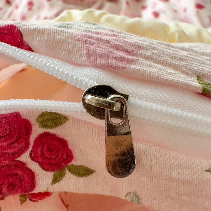 91家纺网 家纺一手货源 找家纺 （总）思诺羽床笠 2025新款开学季法式花边A类双层纱木棉四件套