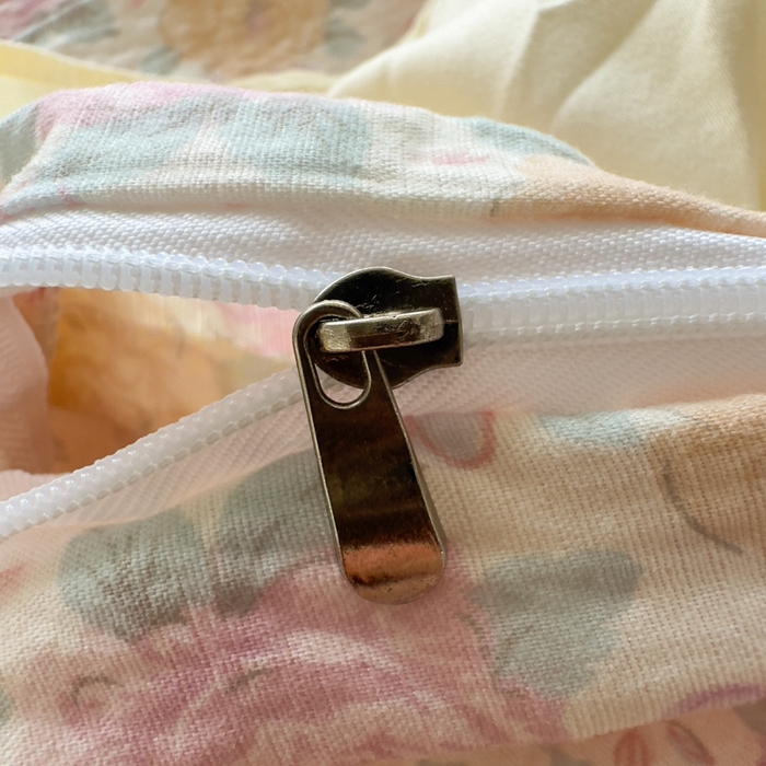 91家纺网 家纺一手货源 找家纺 思诺羽床笠 2025新款开学季法式花边A类双层纱木棉四件套 花漾