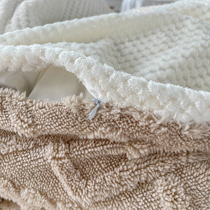 91家纺网 家纺一手货源 找家纺 雅诗帛 冬季加绒四件套云朵绒法莱绒牛奶绒雕花绒水晶绒塔芙绒毛毯学生宿舍保暖加绒加厚珊瑚绒双面绒 奶咖