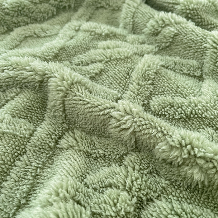 91家纺网 家纺一手货源 找家纺 雅诗帛 冬季加绒四件套云朵绒法莱绒牛奶绒雕花绒水晶绒塔芙绒毛毯学生宿舍保暖加绒加厚珊瑚绒双面绒 茶绿