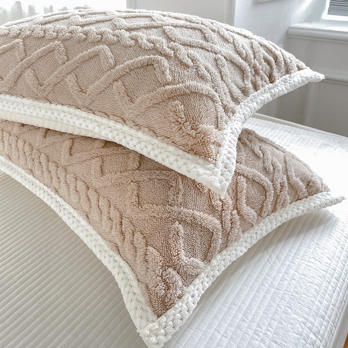 91家纺网 家纺一手货源 找家纺 雅诗帛 冬季加绒四件套云朵绒法莱绒牛奶绒雕花绒水晶绒塔芙绒毛毯学生宿舍保暖加绒加厚珊瑚绒双面绒 奶咖