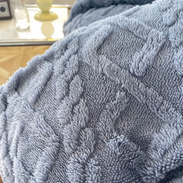 91家纺网 家纺一手货源 找家纺 雅诗帛 冬季加绒四件套云朵绒法莱绒牛奶绒雕花绒水晶绒塔芙绒毛毯学生宿舍保暖加绒加厚珊瑚绒双面绒 雾兰