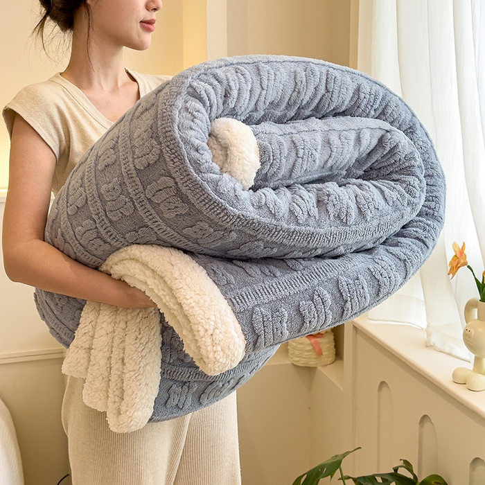 91家纺网 家纺一手货源 找家纺 （总）世纪绒品 2025新款多宝熊羊羔绒双层毛毯