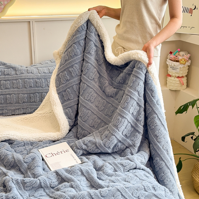 91家纺网 家纺一手货源 找家纺 （总）世纪绒品 2025新款多宝熊羊羔绒双层毛毯