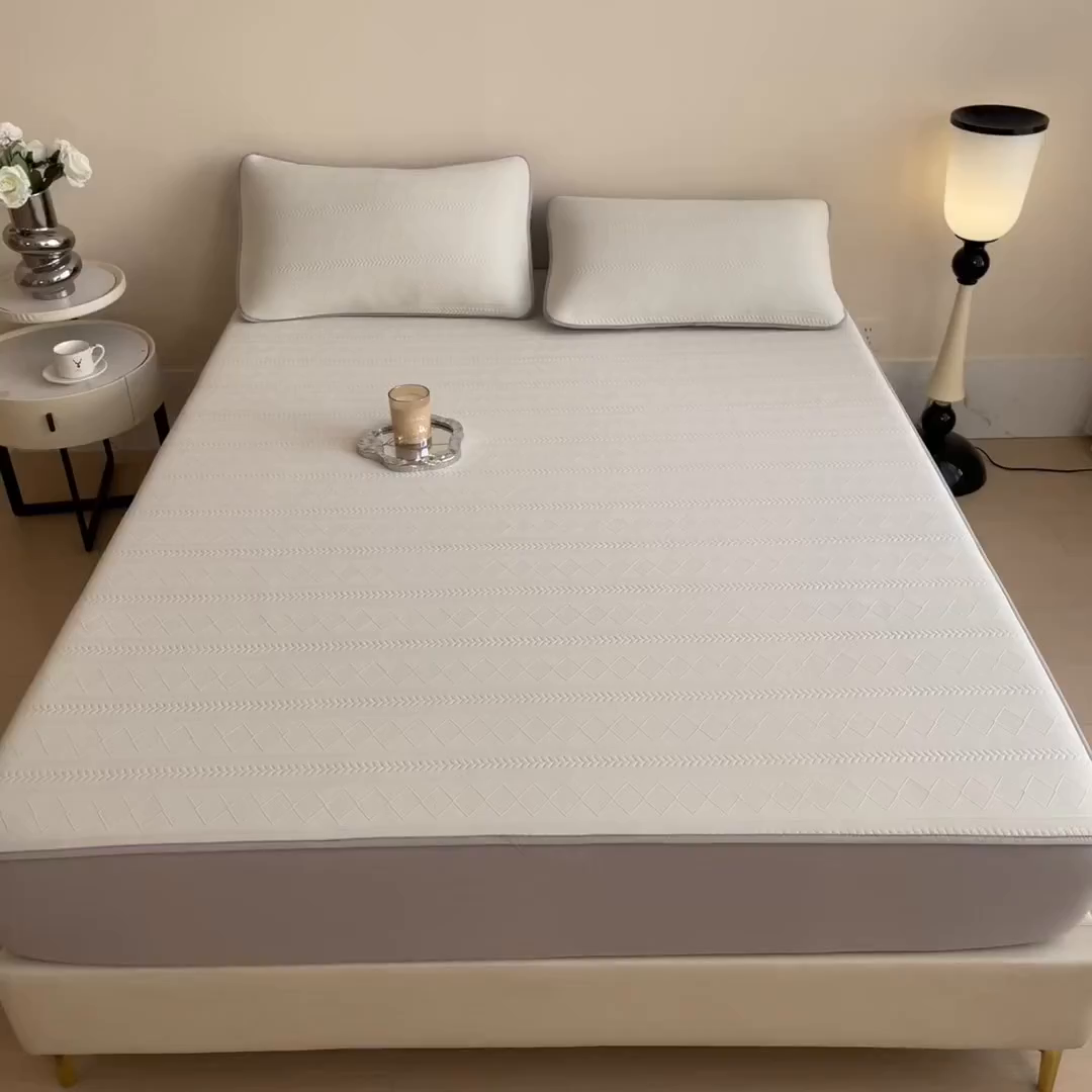 91家纺网 家纺一手货源 找家纺 雅诗帛 2025新款A类柔感彩绒棉夹棉床笠-素菱笺 素菱笺-麦米黄